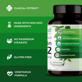 EMERALD LABS Vitamine D3 & K2 capsules ouvertes montrant leur taille