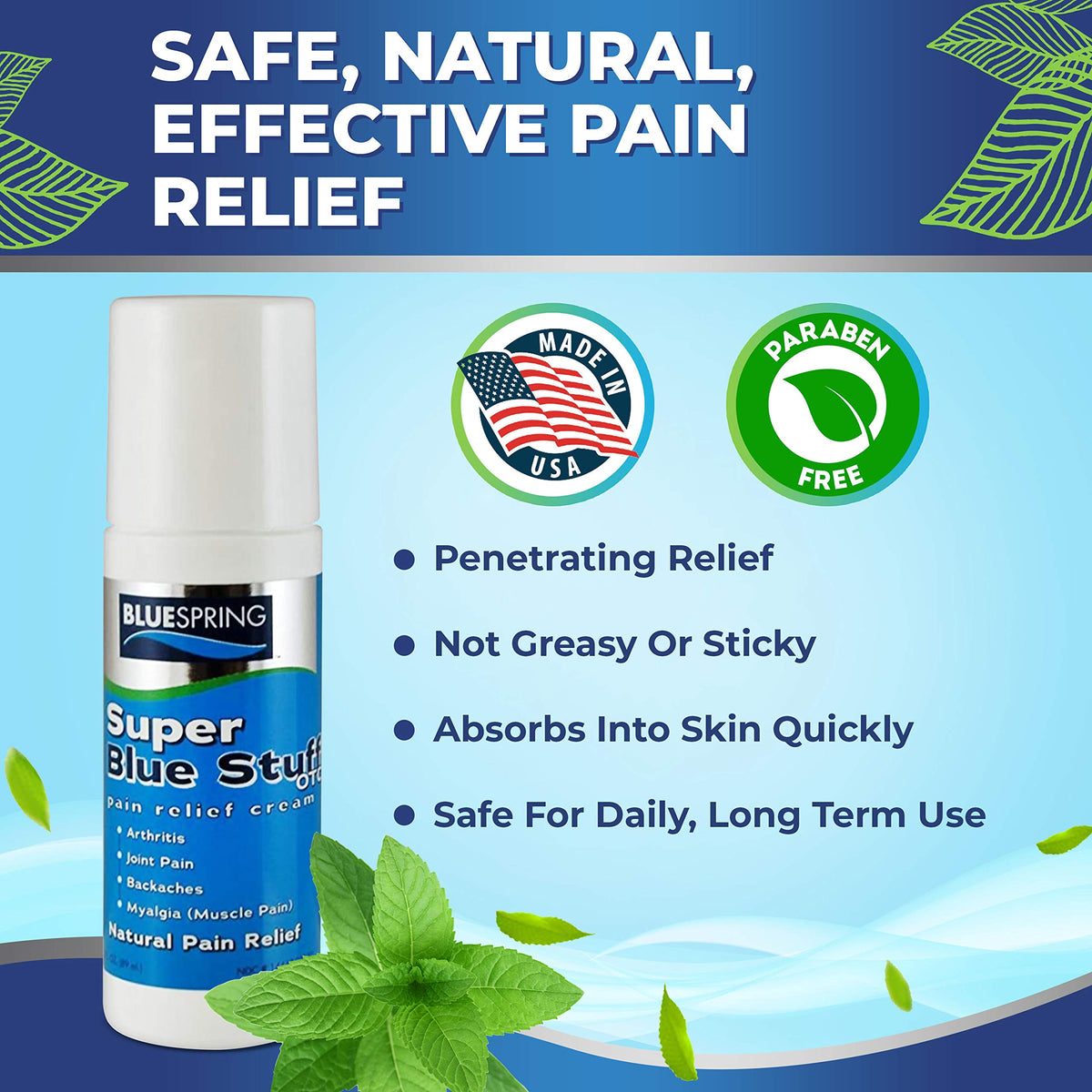 Emu Therapy Roll-On Analgésique Naturel 89ml sur une surface en bois