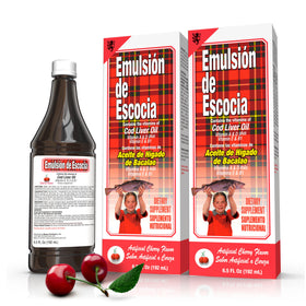 Emulsion de Escocia Huile de Foie de Morue 6,5 oz bouteille avant