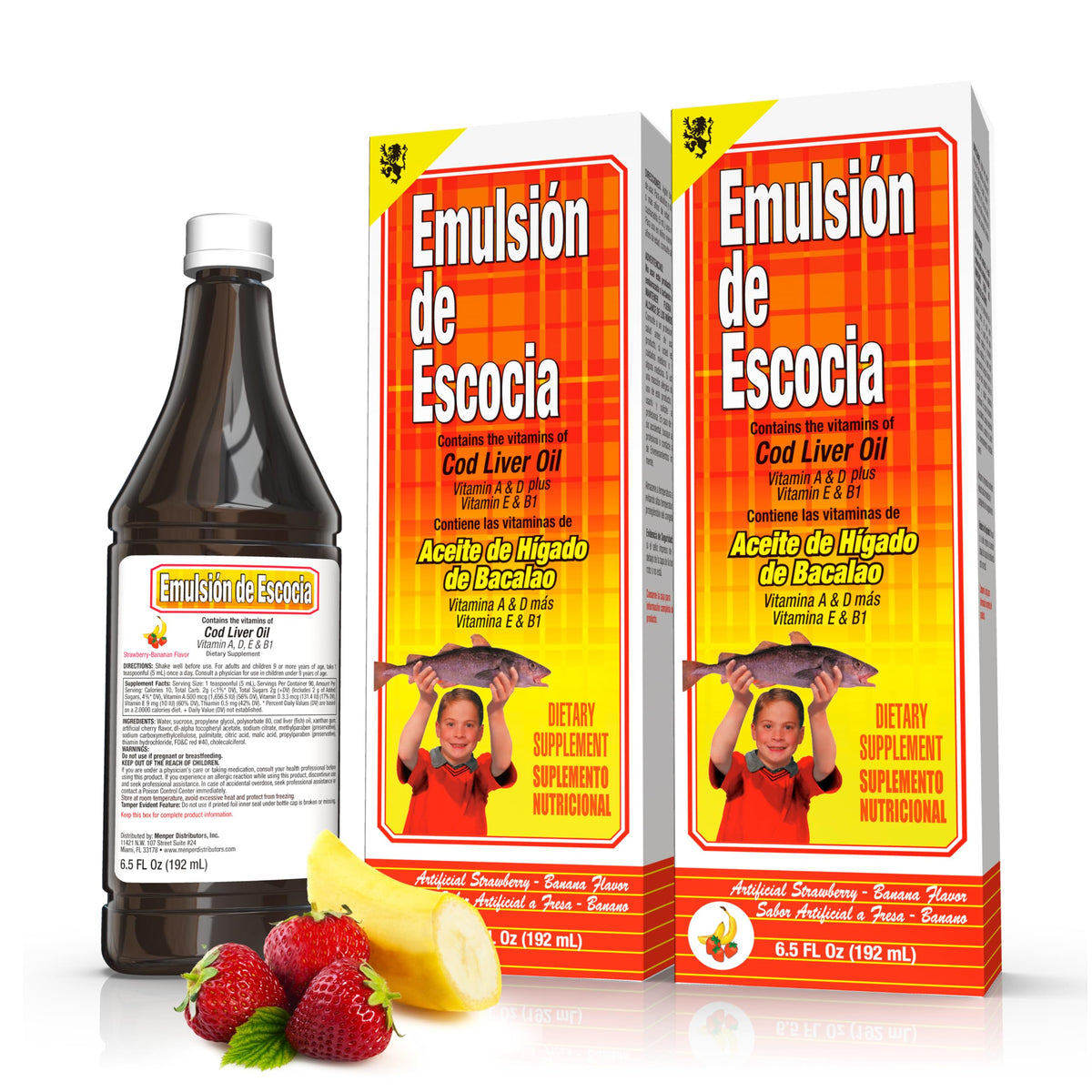 Emulsion de Escocia Huile de Foie de Morue 6,5 oz flacon avant