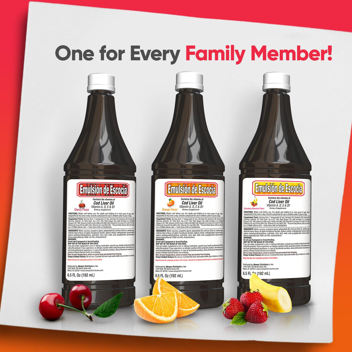 Emulsion de Escocia Huile de Foie de Morue saveur cerise 6,5 fl oz