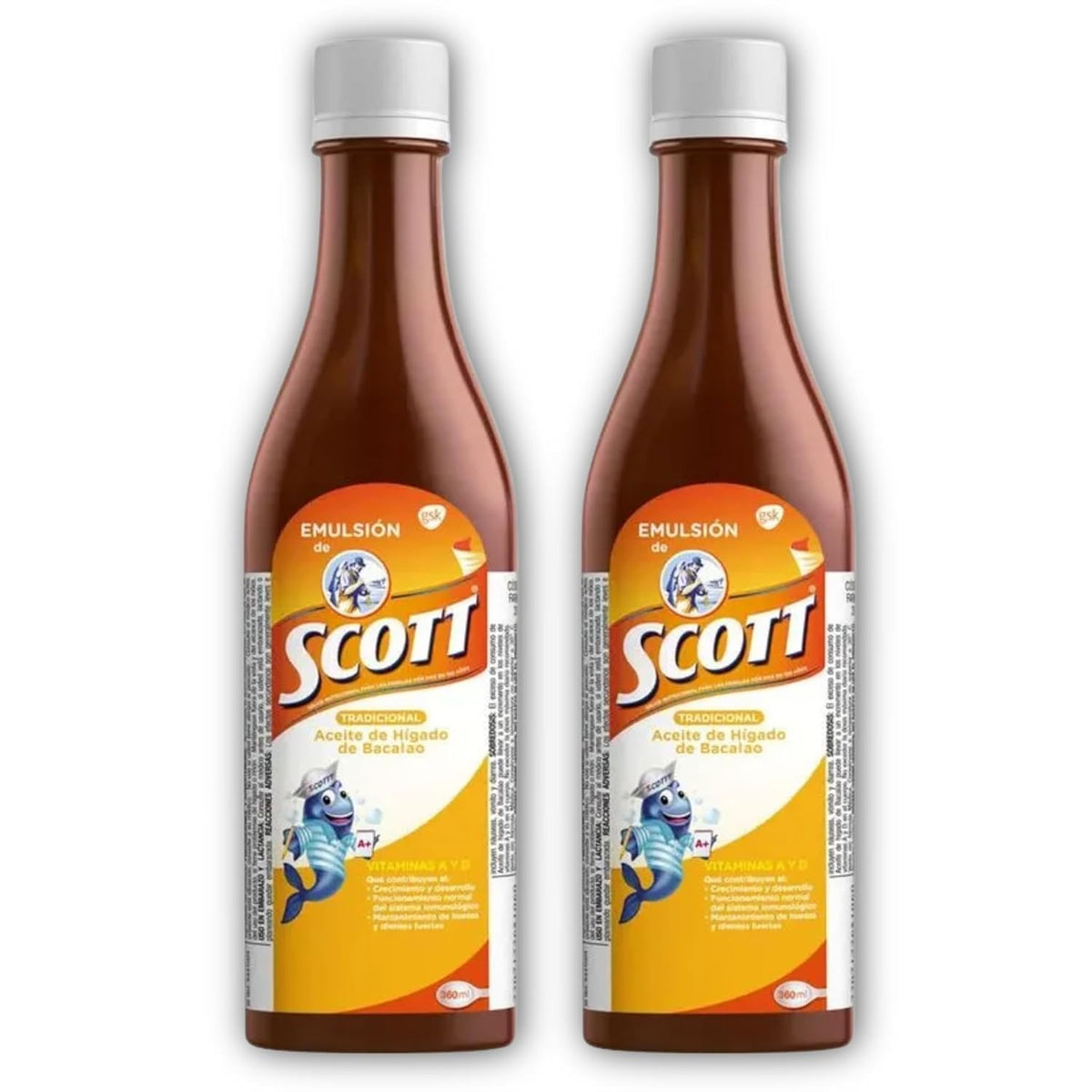 Emulsion de Scott Huile de Foie de Morue 180 ml bouteille avant