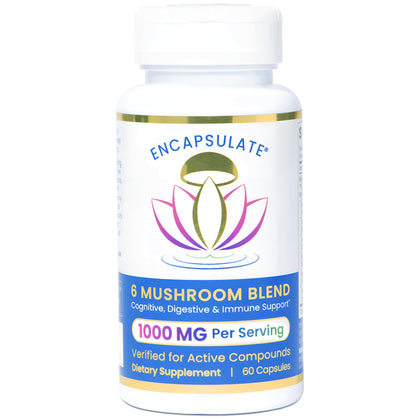ENCAPSULATE Mélange de 6 Champignons 60 Capsules vue de face
