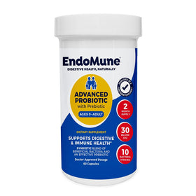 Endomune Complément Alimentaire Probiotique 60 Capsules Vegan, vue de face