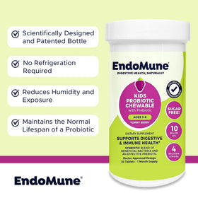 Endomune Junior Probiotiques avec une fraise