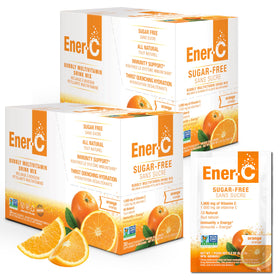 Ener-C Mélange de Boisson Multivitaminé Sans Sucre - Orange, sachets en vue de face