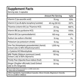Enerderro Complément Alimentaire Chardon-Marie L-Cystéine 12 Doses - capsules