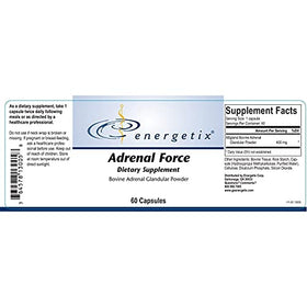 Energetix Adrenal Force 60 Capsules vue arrière
