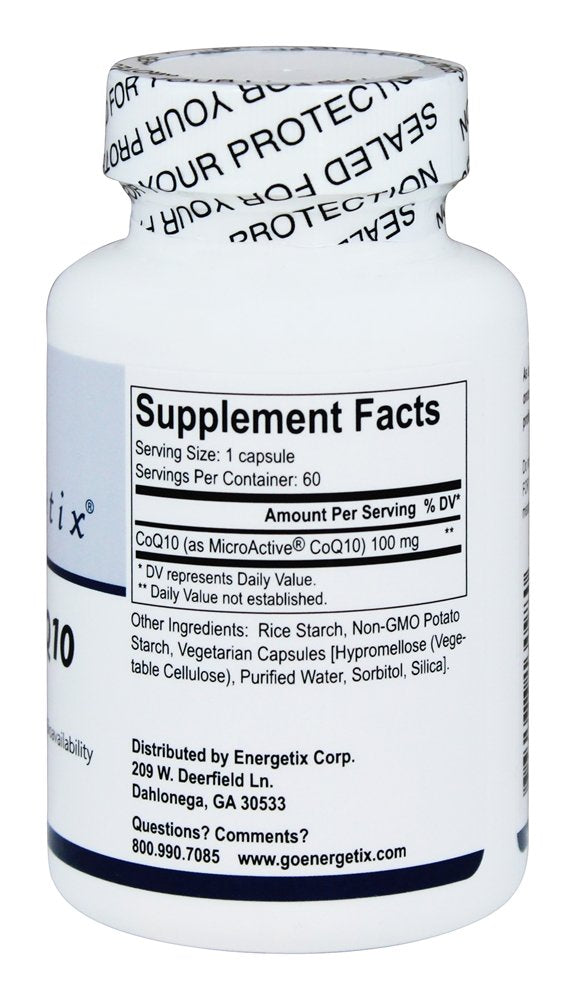 Energetix MicroActive CoQ10 60 Capsules vue de côté