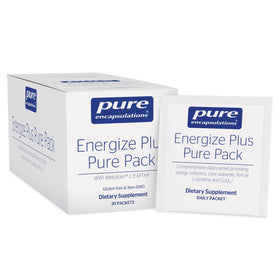 Energize Plus Pure Pack de Pure Encapsulations, 30 sachets en boîte