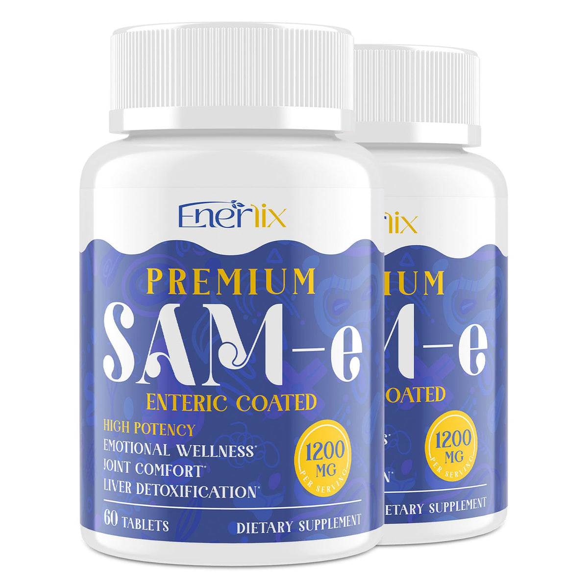 Enerlix complément SAM-e avec CoQ10 et 5-HTP, vue de l'avant