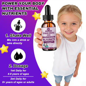 Enfant prenant du magnésium glycinate liquide WellVeraVida