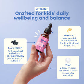 Enfants prenant des gouttes de vitamine C JoySpring