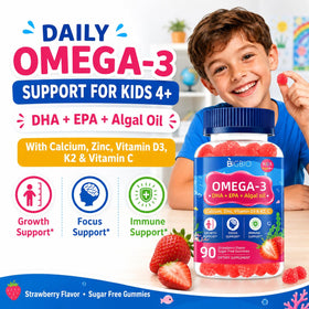 Enfants prenant des gummies Oméga 3 BIGBIO