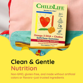 Enfants prenant des Gummies Omega-3 DHA + Choline CHILDLIFE ESSENTIALS