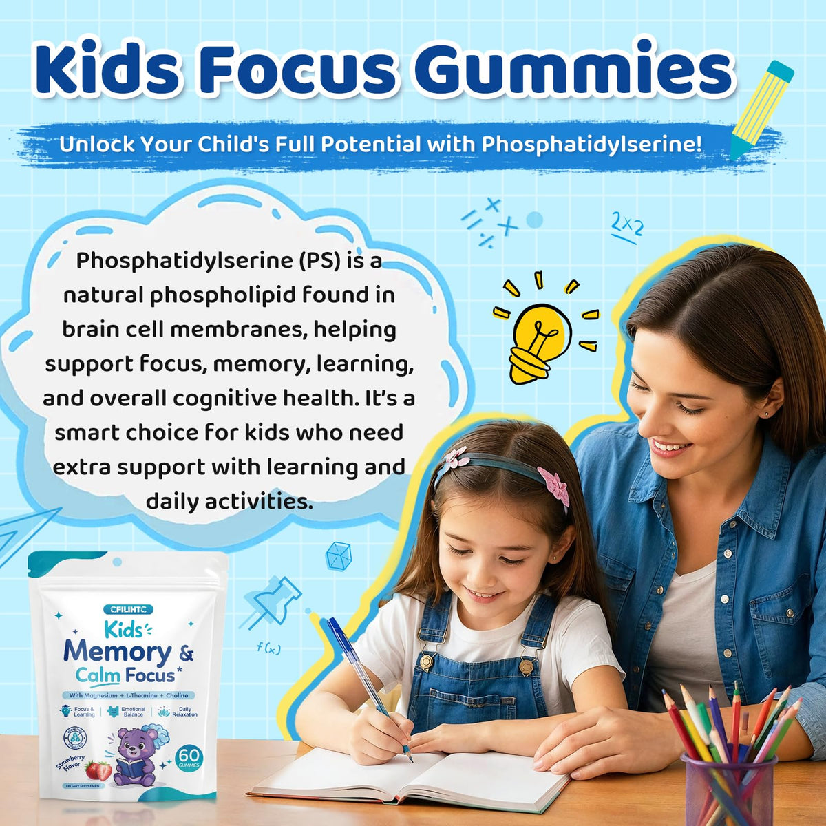 Enfants prenant les gummies mémoire CFILIHTC à l'école