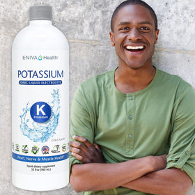 Eniva Complément Alimentaire Liquide Potassium avec verre d'eau