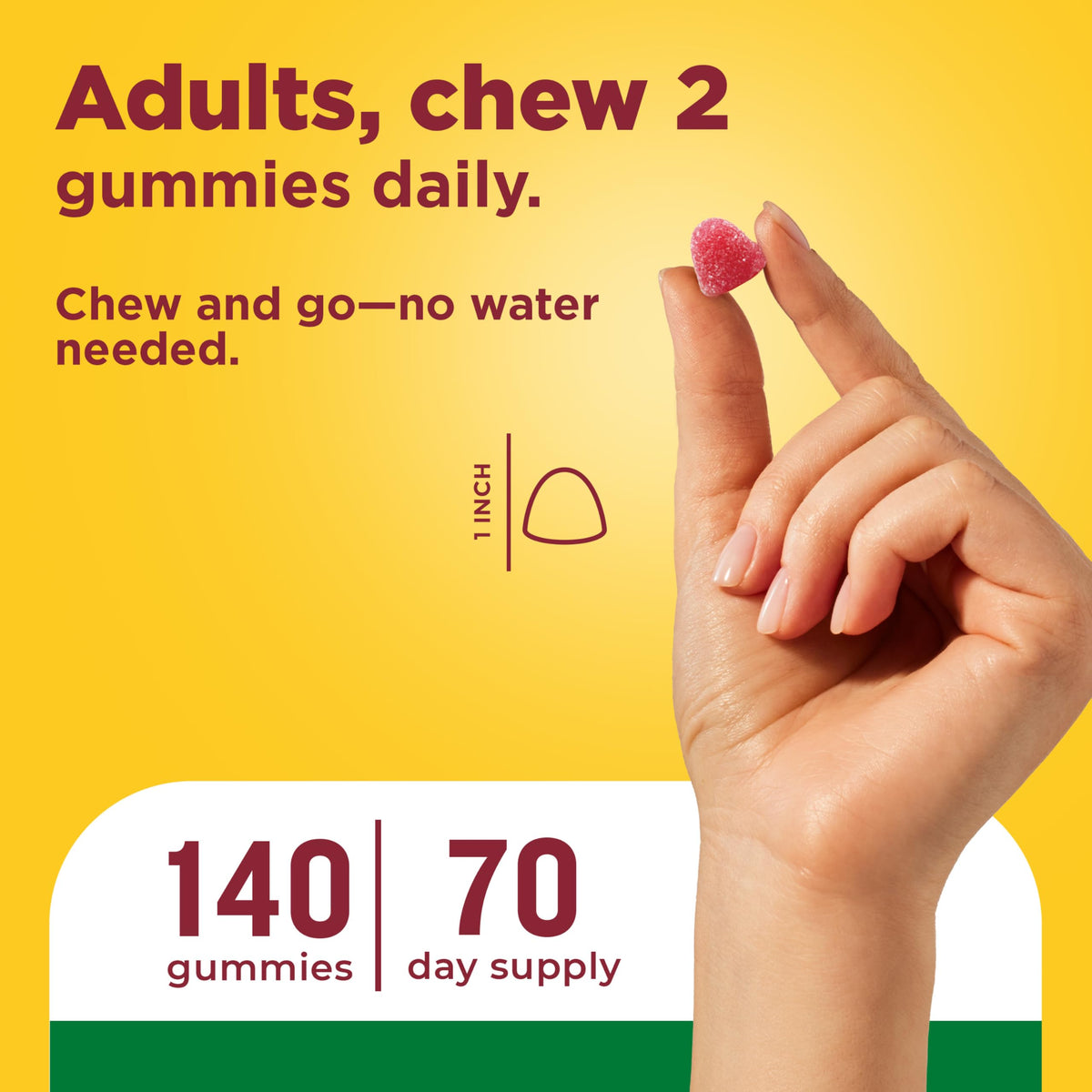 Ensemble de gummies multivitaminés Nature Made avec la bouteille ouverte