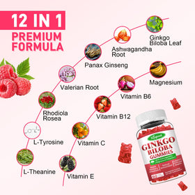 Ensemble de gummies Sijigood avec informations nutritionnelles