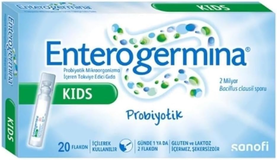 EnterogerminaKids 20 ampoules prêtes à l'emploi, vue de face