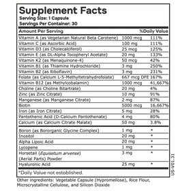 envitamin Complément Alimentaire Multivitaminé Femme 109g, emballage et informations nutritionnelles