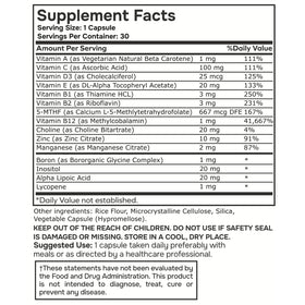envitamin Complexe Multivitaminé Méthylé flacons sur une table