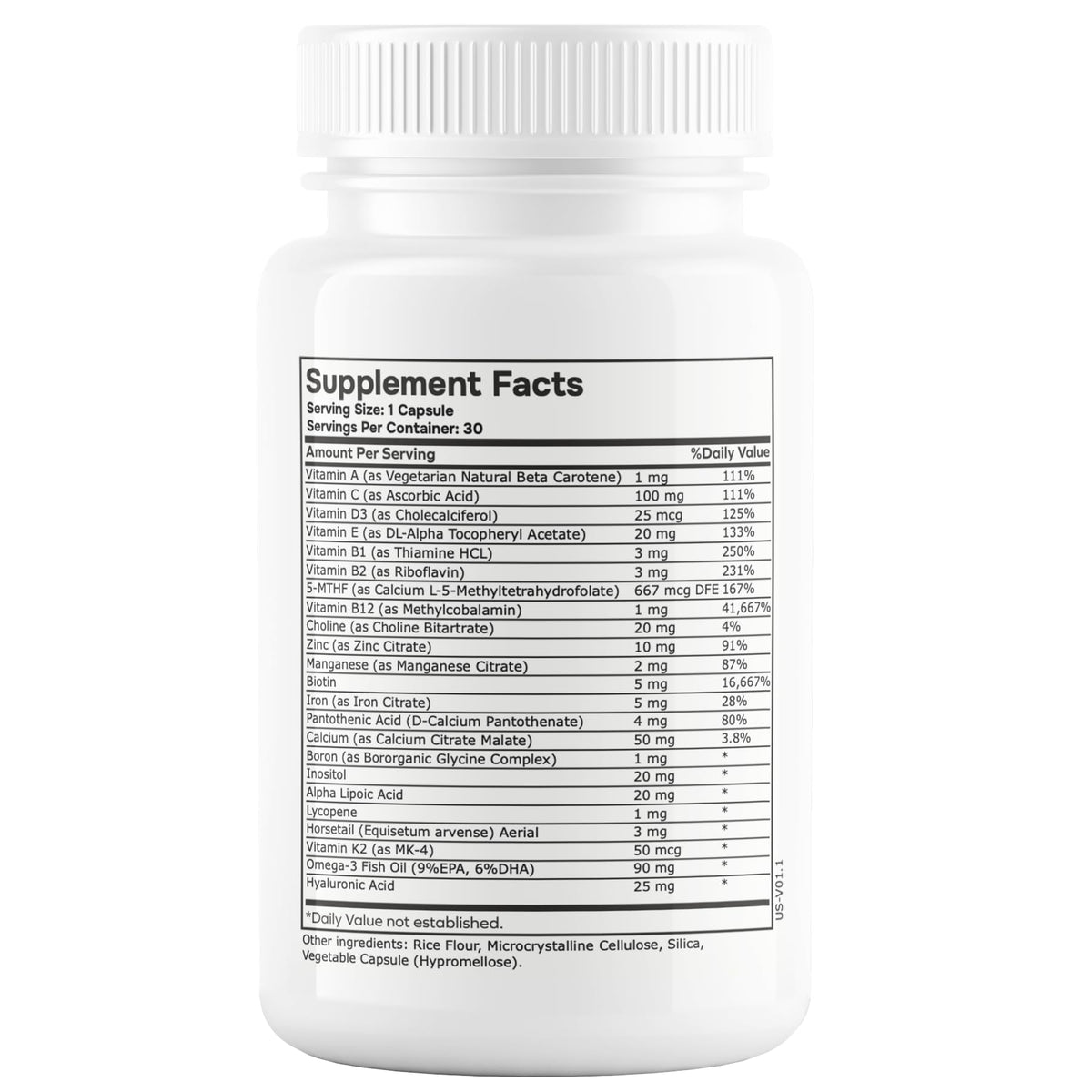envitamin complexe multivitamines methylé femme 50g détails