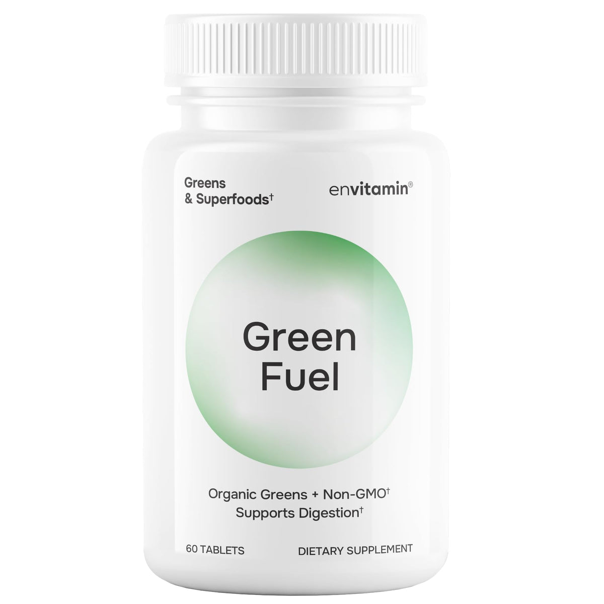 envitamin Green Fuel Tablettes Bio mélange de fruits et légumes, vue de face