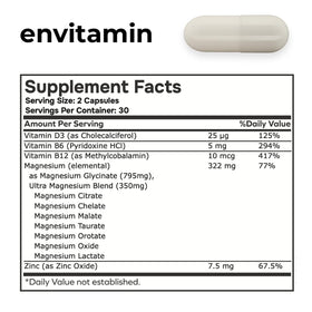 envitamin Ultra Magnesium Glycinate capsules de 2 unités