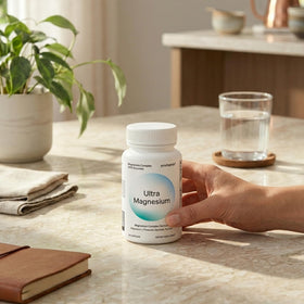 envitamin Ultra Magnesium Glycinate flacon ouvert avec capsules visibles