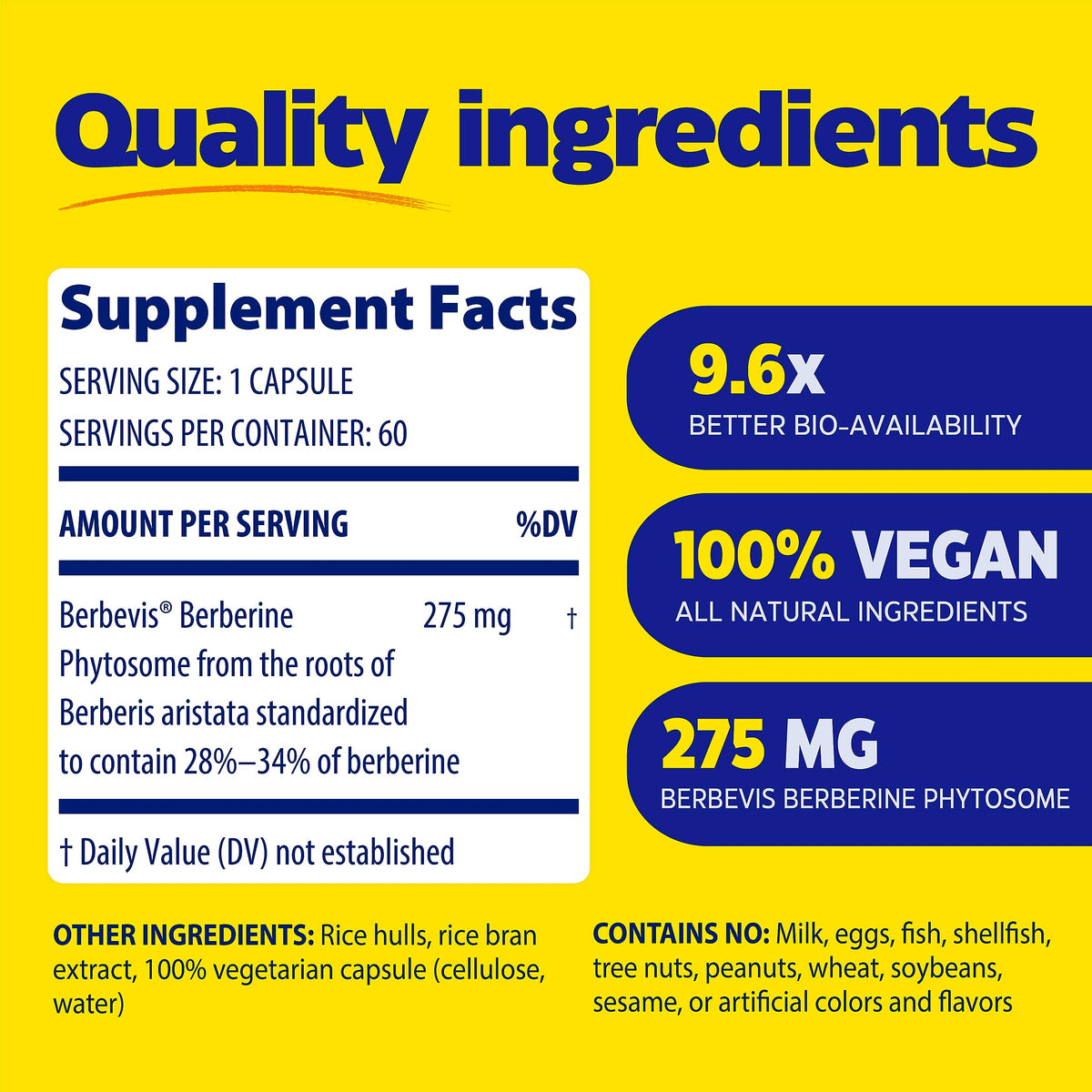 Enzymedica Berberine Phytosome capsules avec étiquette