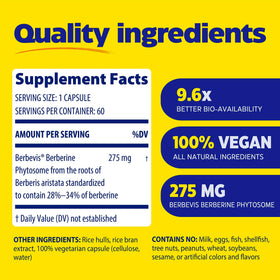 Enzymedica Berberine Phytosome capsules avec étiquette