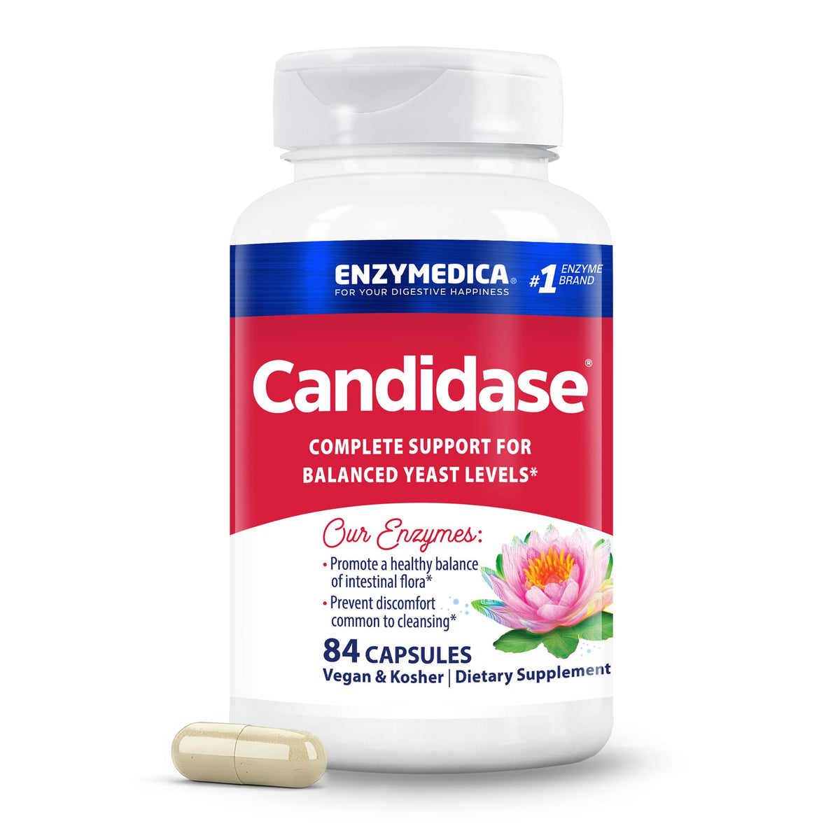Enzymedica Candidase 84 capsules vue de face