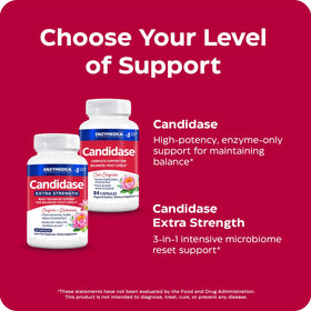 Enzymedica Candidase capsules sur une table en bois