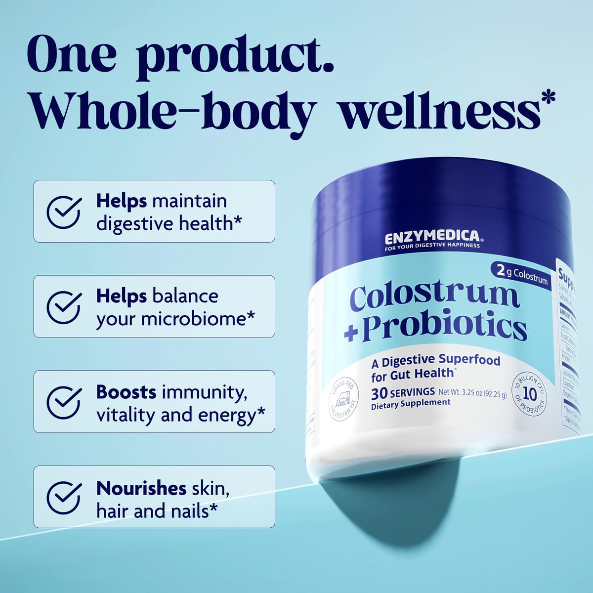 Enzymedica Colostrum + Probiotics Poudre 150g en poudre