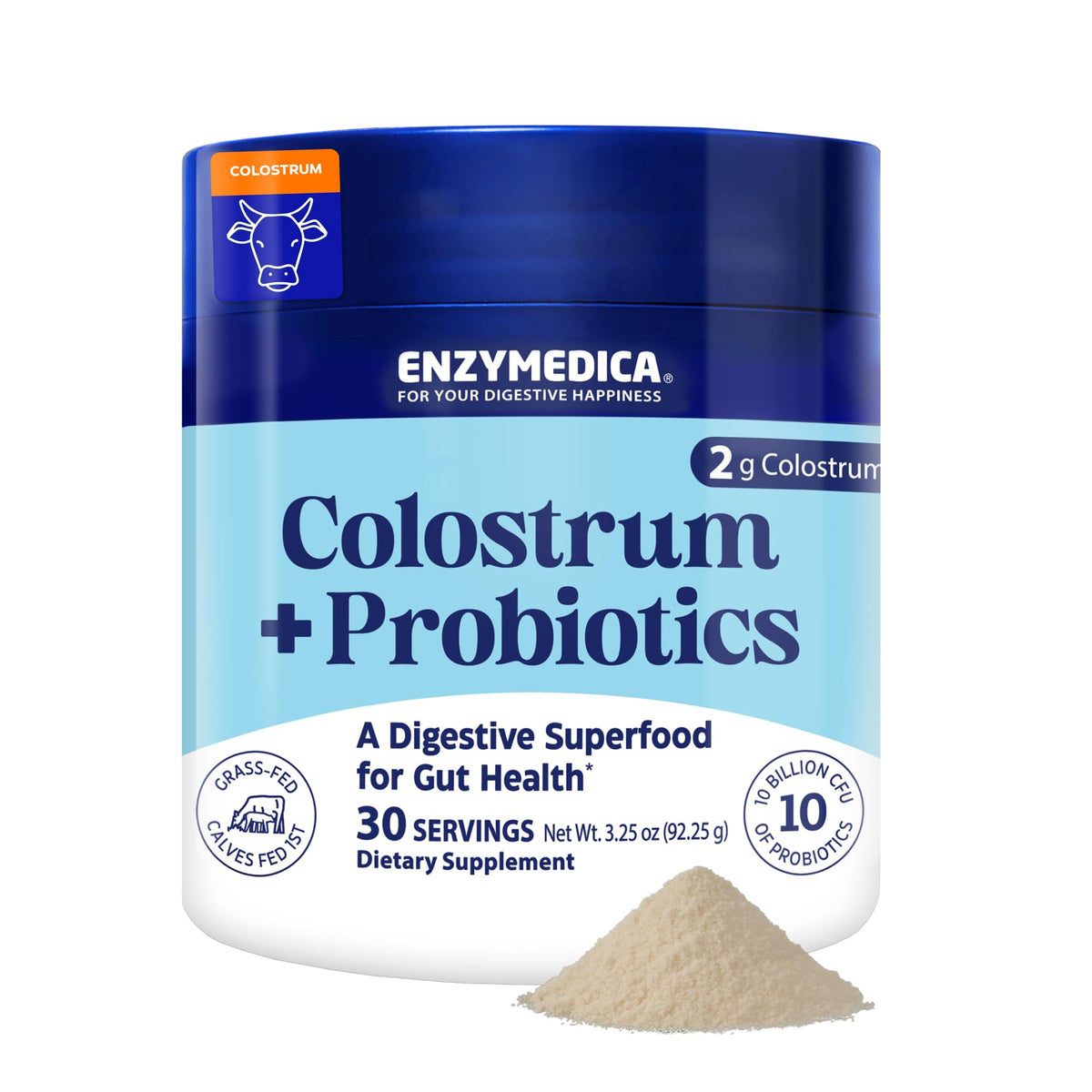 Enzymedica Colostrum + Probiotics Poudre 150g vue de face