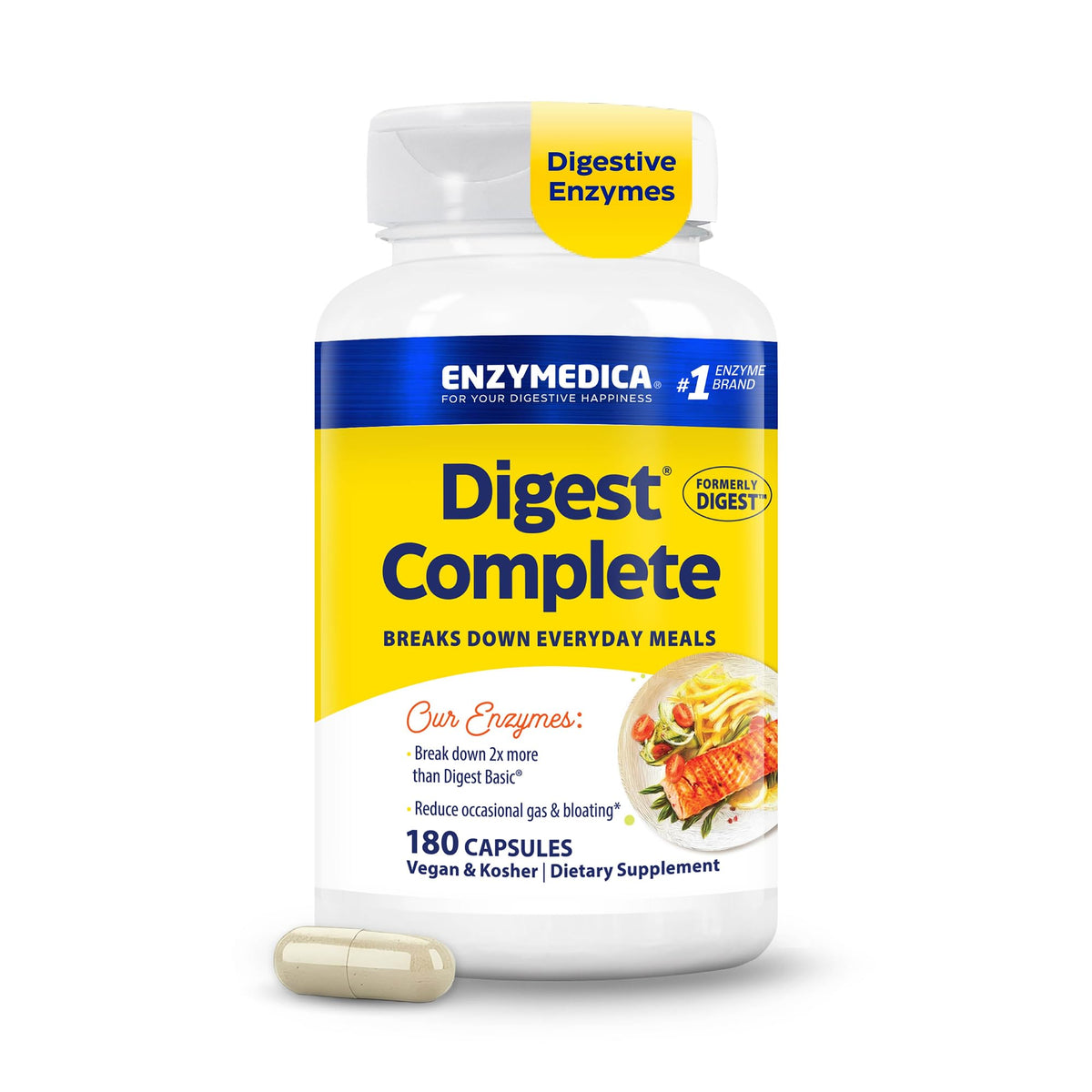 Enzymedica daily Complete 180 gélules vue de face