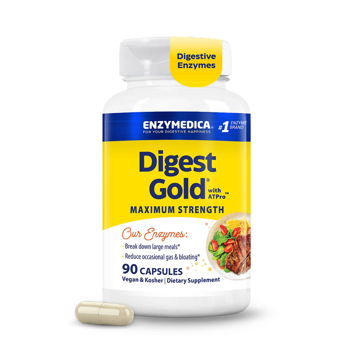 Enzymedica daily Gold 90 capsules vue de face