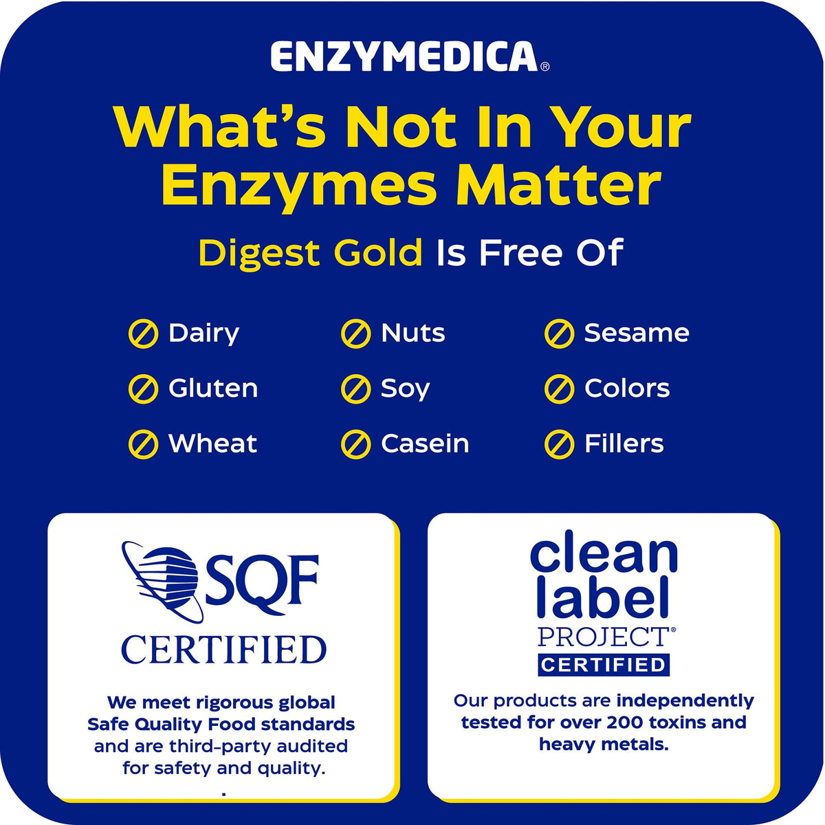 Enzymedica daily Gold avec d'autres compléments alimentaires