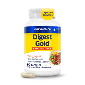 Enzymedica daily Gold + Probiotics 90 gélules vue de face