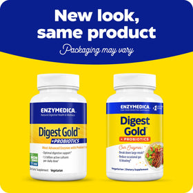 Enzymedica daily Gold + Probiotics, étiquette de produit