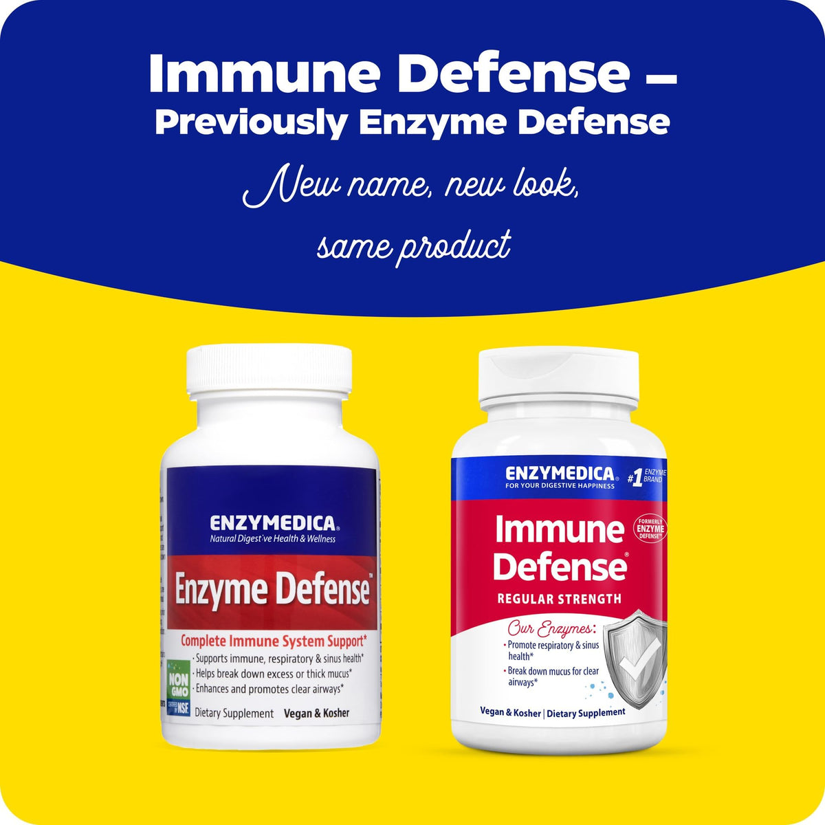 Enzymedica daily wellness Defense capsules sur une table