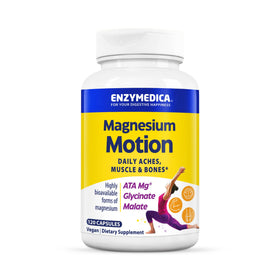 Enzymedica Magnesium Motion Complex 120 capsules, vue de face