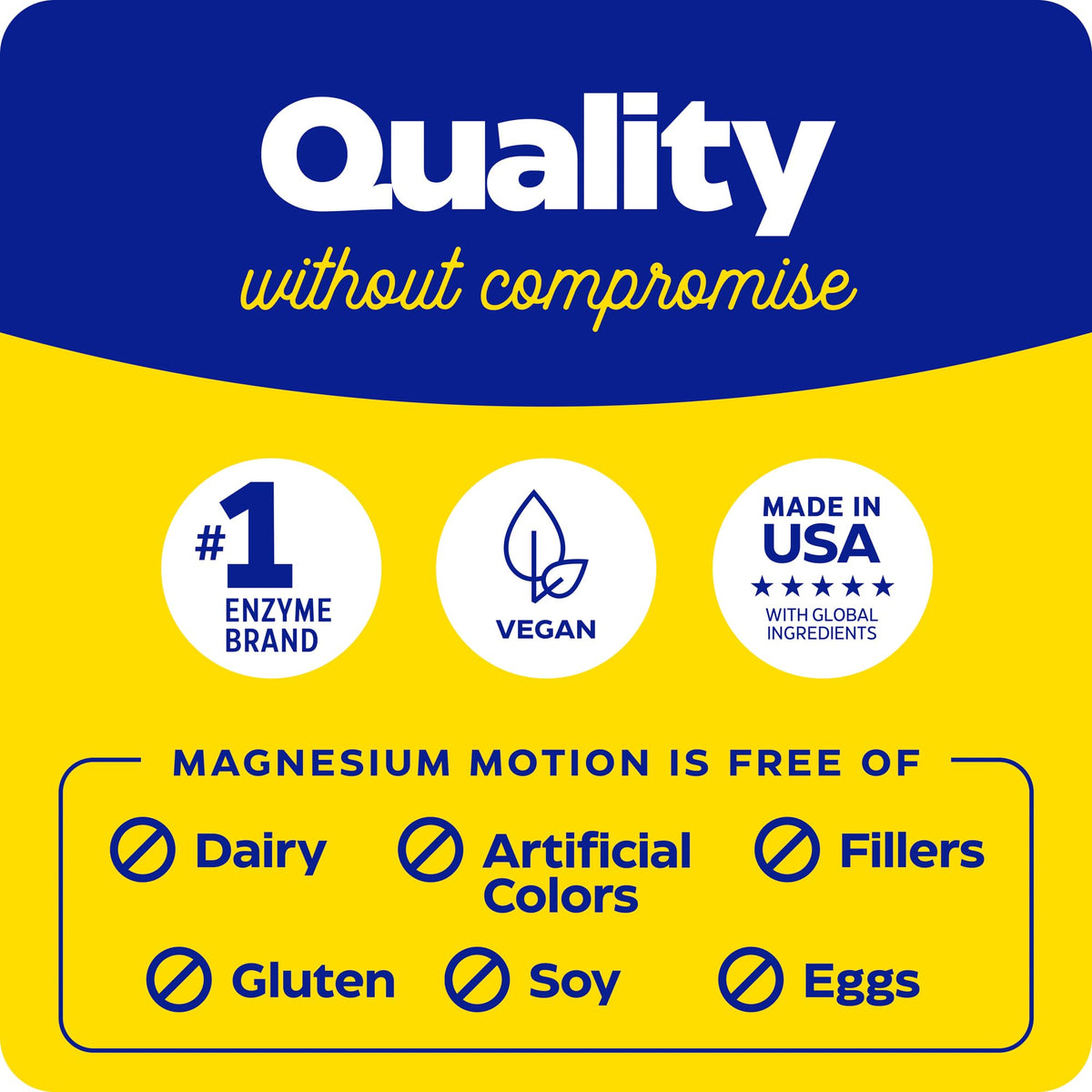 Enzymedica Magnesium Motion Complex, capsules dans un verre