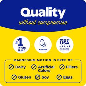 Enzymedica Magnesium Motion Complex, capsules dans un verre