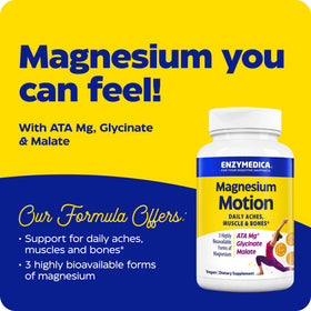 Enzymedica Magnesium Motion Complex, emballage et capsules
