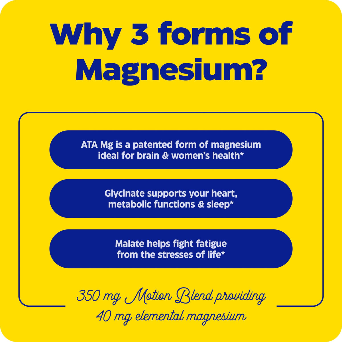 Enzymedica Magnesium Motion Complex, vue arrière de l'emballage
