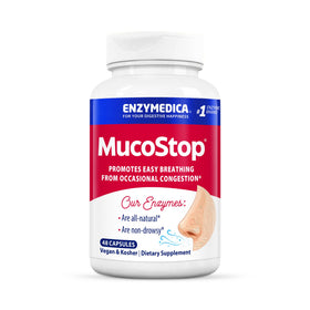 Enzymedica MucoStop 48 capsules vue avant