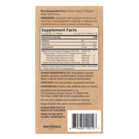 Enzymedica Omega 3 gélules molles avec étiquette visible