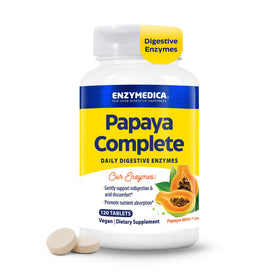 Enzymedica Papaya Complete 120 comprimés menthe vue de face
